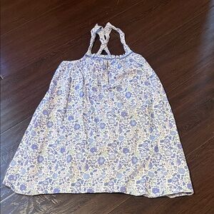 Jacadi Blue and White Floral Dress Summer Spring Style